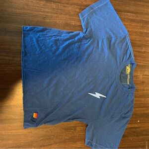 Aviator Nation Blue Short Sleeve Tee with Lightning Bolt